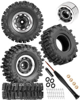 Aluminum 0.7 Beadlock Wheels Tires for 1/30 Axial SCX30 1/32 Redcat Ascent-32