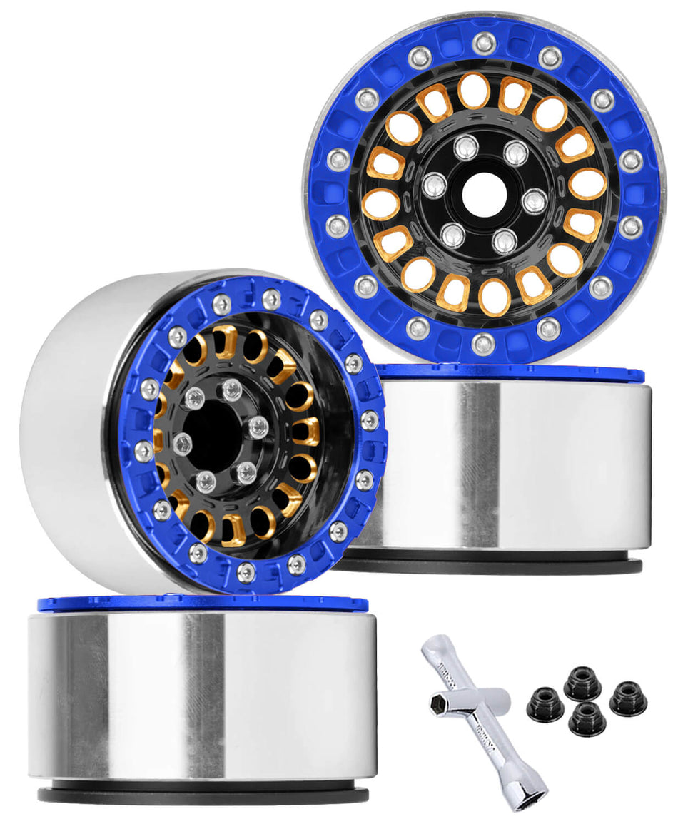 1.9 Brass Beadlock Wheel Rim for 1/10 Axial SCX10 SCX10 II 90046 SCX10 III AXI03007 SCX10 Pro Traxxas TRX4 TRX6 Gen7/8 D90 VS4-10 MST CFX