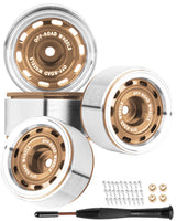 0.7 Beadlock Wheel Aluminum Beadlock Deep Dish Wheels for 1/30 Axial SCX30 1/32 Redcat Ascent-32