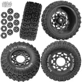 4Pcs RC Wheels and Tires for Traxxas Slash 2WD 4X4,Axial,Rc4wd,Redcat,Arrm a Senton,etc RC Truck