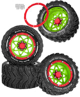 RC Wheel Tires for 1/16 Traxxas Summit/E-Revo/Arrma Gorgon Grom/Mini Kraton 3S,MJX HYPER GO,SCY,HAIBOXING HBX