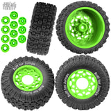 4Pcs RC Wheels and Tires for Traxxas Slash 2WD 4X4,Axial,Rc4wd,Redcat,Arrm a Senton,etc RC Truck
