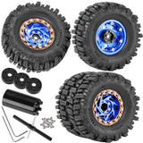 1.3 Dually Beadlock Wheels Tires for RC Crawler Car 1/18 Traxxas TRX4M Ascent-18,1/24 Axial SCX24 FCX24