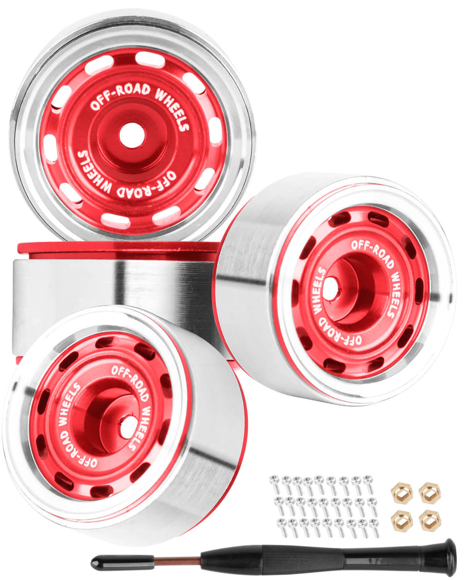 0.7 Beadlock Wheel Aluminum Beadlock Deep Dish Wheels for 1/30 Axial SCX30 1/32 Redcat Ascent-32