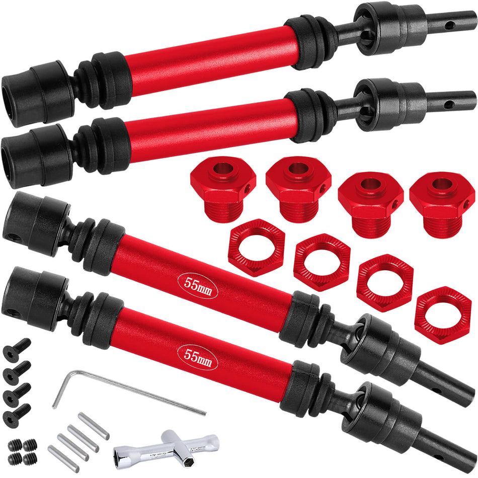Aluminum Drive Shaft Axles Upgrades Part for 1/8 Arrma Typhon 3S BLX(Mega 550)