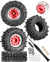 Aluminum 0.7 Beadlock Wheels Tires for 1/30 Axial SCX30 1/32 Redcat Ascent-32
