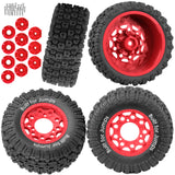4Pcs RC Wheels and Tires for Traxxas Slash 2WD 4X4,Axial,Rc4wd,Redcat,Arrm a Senton,etc RC Truck