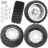 4Pcs RC Wheels and Tires for Traxxas Slash 2WD 4X4,Axial,Rc4wd,Redcat,Arrm a Senton,etc RC Truck