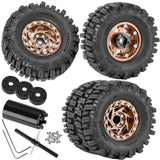 1.3 Dually Beadlock Wheels Tires for RC Crawler Car 1/18 Traxxas TRX4M Ascent-18,1/24 Axial SCX24 FCX24