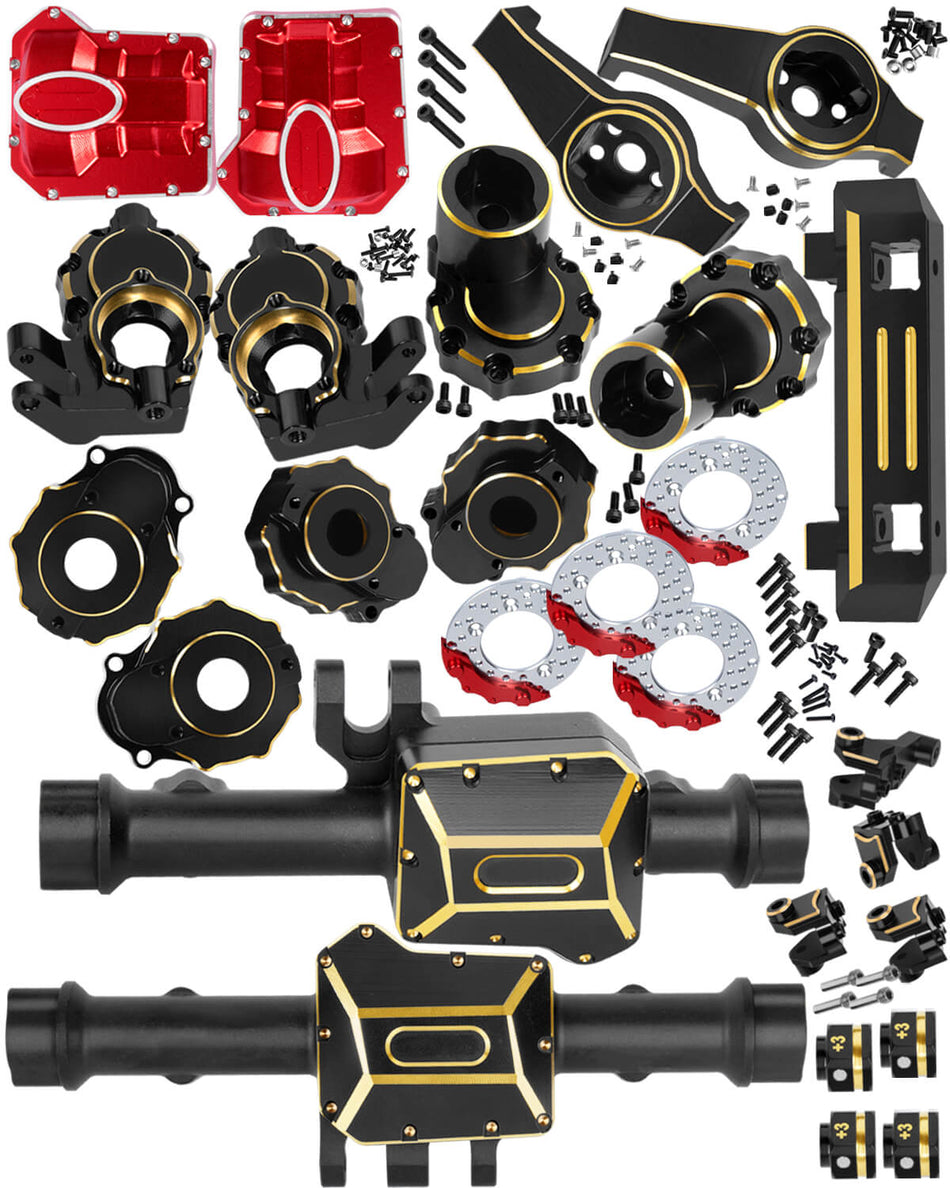RC Upgrades Part for 1/10 Traxxas TRX4,ARRCat Brass Front & Rear Portal Axles