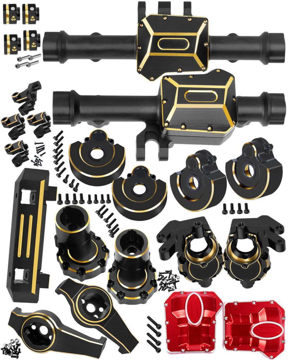 RC Upgrades Part for 1/10 Traxxas TRX4,ARRCat Brass Front & Rear Portal Axles