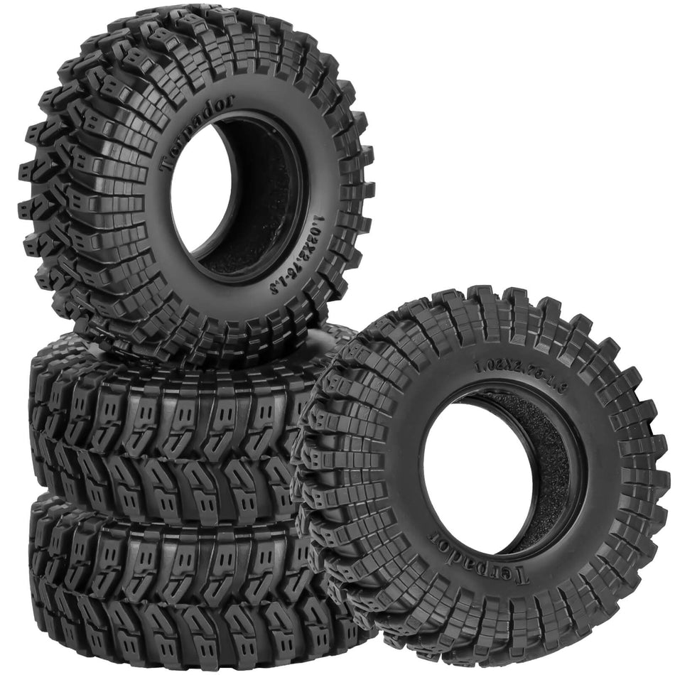 RC 1.3 Soft Silicone Rubber Wheel Tires for 1/18 Traxxas TRX4M/Ascent-18/FMS 1/24 Axial SCX24