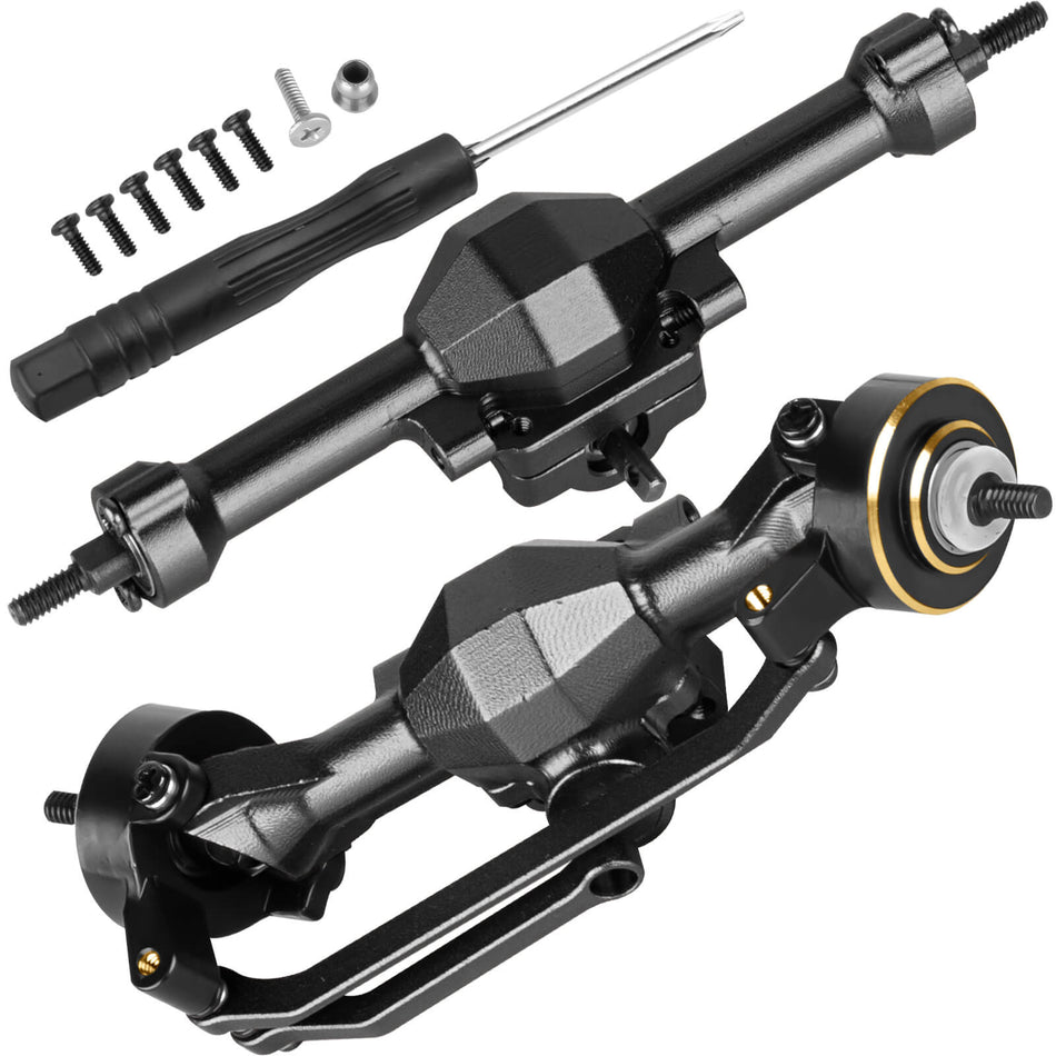 RC Front Rear Axles Upgrades Part for 1/30 Axial SCX30 Chev rolet K10/Jeep Wrangler JLU 4X4/F0rd Bronco 4X4