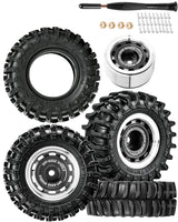 4Pcs 0.7 Wheels and Tires for 1/30 Axial SCX30 1/32 Redcat Ascent-32 RC Crawler