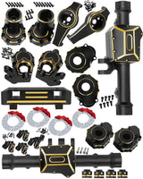 RC Upgrades Part for 1/10 Traxxas TRX4,Brass Front & Rear Portal Axles