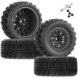 RC 12mm Hex Short Course Truck Wheels Tires for 1/10 Traxxas Slash 4x4 BL-2S 2WD Redcat Blackout SC Losi SCT Team Associated SC10 HPI