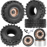 Aluminum 2.2 Wheel Tires for 1/10 Axial SCX10 SCX10 II SCX10 III SCX10 Pro Traxxas TRX4 TRX6 Gen7/8 D90 VS4-10 MST CFX