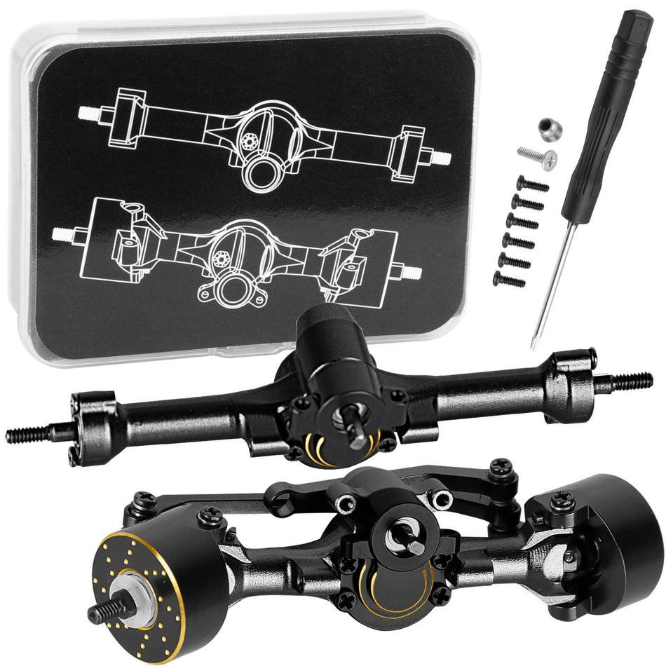 Front Rear Axles Upgrades Part for 1/30 Axial SCX30 Chev rolet K10/Jeep Wrangler JLU 4X4/F0rd Bronco 4X4