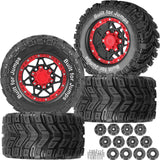 RC Truck Tires 12mm/14mm/17mm Hex RC Wheels and Tires for 1/10 Arrma Big Rock Granite Vortek/Traxxas Stampede Rustler Hoss/Losi Rc4wd
