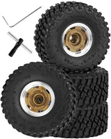 RC 1.0 Wheels and Tires for 1/18 Traxxas TRX4M,1/24 Axial SCX24 RC Crawler Car