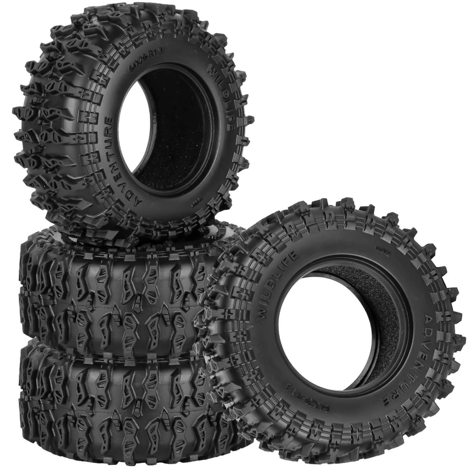 RC 1.3 Soft Silicone Rubber Wheel Tires for 1/18 Traxxas TRX4M/Ascent-18/FMS 1/24 Axial SCX24