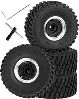 RC 1.0 Wheels and Tires for 1/18 Traxxas TRX4M,1/24 Axial SCX24 RC Crawler Car