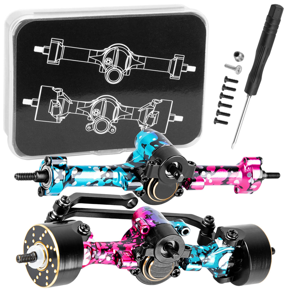 Front Rear Axles Upgrades Part for 1/30 Axial SCX30 Chev rolet K10/Jeep Wrangler JLU 4X4/F0rd Bronco 4X4