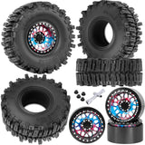 Aluminum 2.2 Wheel Tires for 1/10 Axial SCX10 SCX10 II SCX10 III SCX10 Pro Traxxas TRX4 TRX6 Gen7/8 D90 VS4-10 MST CFX