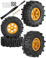 0.7 Beadlock Wheels Tires for 1/30 Axial SCX30 1/32 Redcat Ascent-32 RC Crawler Car