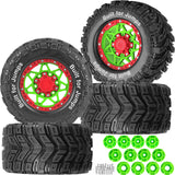 RC Truck Tires 12mm/14mm/17mm Hex RC Wheels and Tires for 1/10 Arrma Big Rock Granite Vortek/Traxxas Stampede Rustler Hoss/Losi Rc4wd