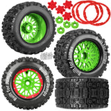 17mm Hex 1/7 1/8 1/10 RC Wheels and Tires for 1/10 Traxxas Revo/Summit/T-Maxx/E-Revo,1/8 Arrma Kraton/Outcast/Fireteam/Notorious 6S,Sledge,1/7 Fireteam 6S