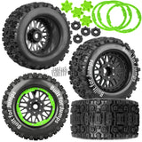 17mm Hex 1/7 1/8 1/10 RC Wheels and Tires for 1/10 Traxxas Revo/Summit/T-Maxx/E-Revo,1/8 Arrma Kraton/Outcast/Fireteam/Notorious 6S,Sledge,1/7 Fireteam 6S