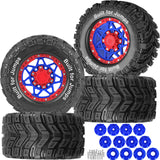 RC Truck Tires 12mm/14mm/17mm Hex RC Wheels and Tires for 1/10 Arrma Big Rock Granite Vortek/Traxxas Stampede Rustler Hoss/Losi Rc4wd