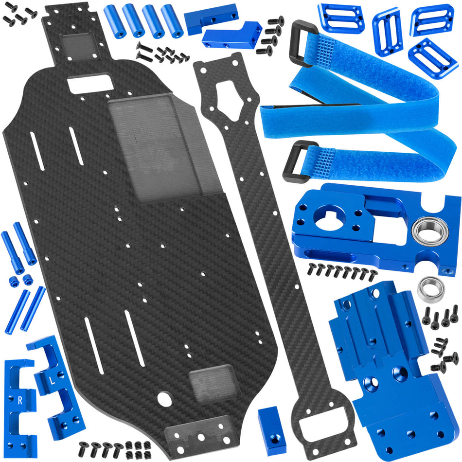 Carbon Fibre Chassis Upgrades Part for 1/10 Traxxas Slash 4X4 VXL