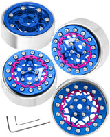 1.3 Aluminum Beadlock Wheel Rims for Traxxas/Axial SCX24 TRX4M FCX24 1/24 1/18 RC Crawler Car