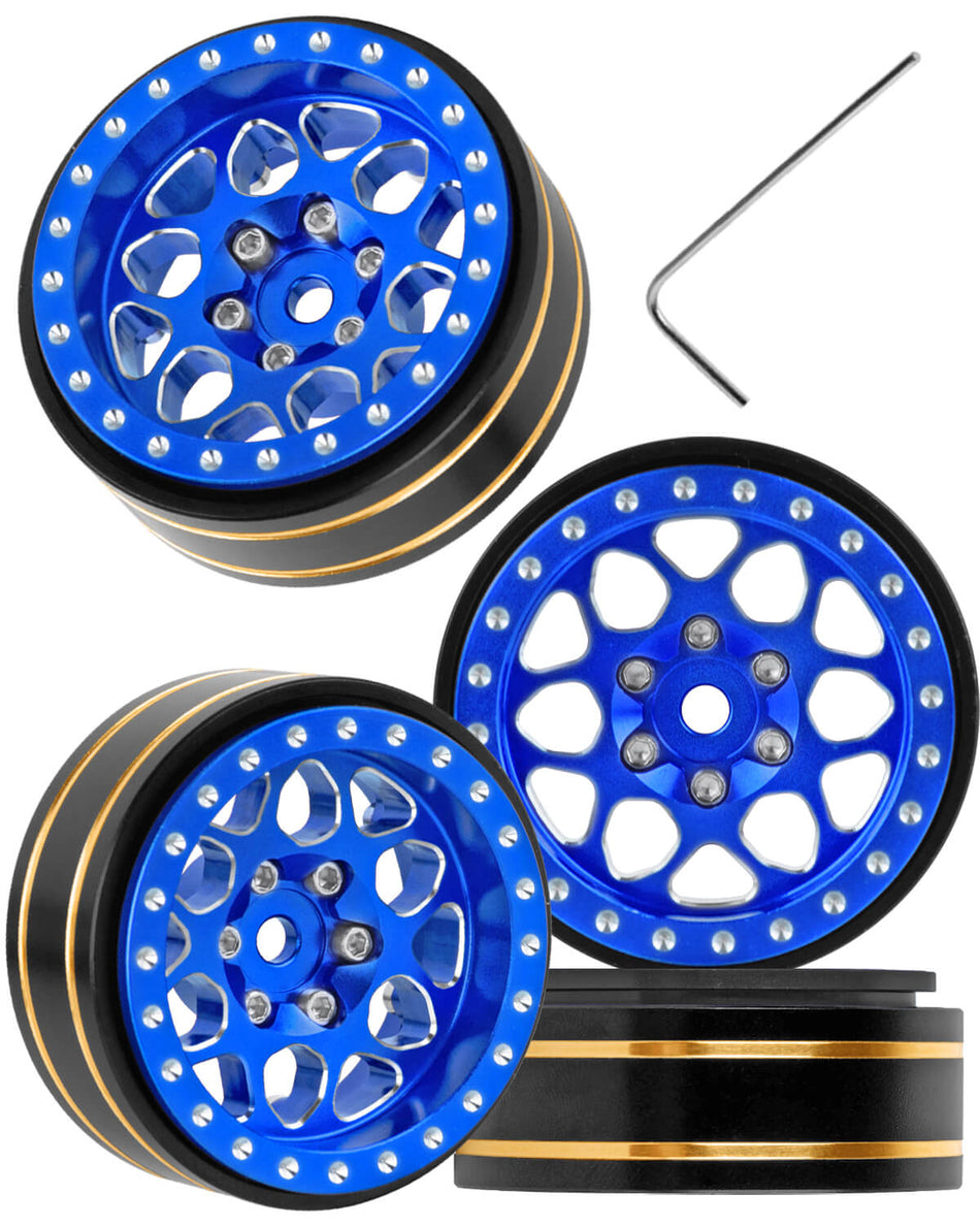 RC 1.3 Beadlock Wheel Rims for 1/18 Traxxas TRX4M 1/24 Axial SCX24 FCX24