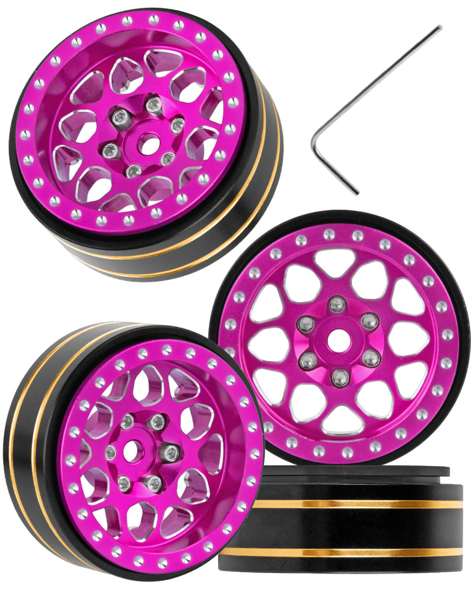 RC 1.3 Beadlock Wheel Rims for 1/18 Traxxas TRX4M 1/24 Axial SCX24 FCX24