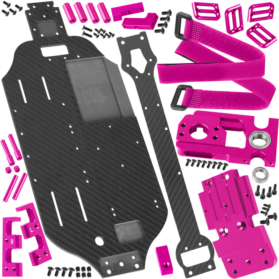 Carbon Fibre Chassis Upgrades Part for 1/10 Traxxas Slash 4X4 VXL