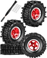 0.7 Beadlock Wheel Tires Set for RC Crawler Car 1/30 Axial SCX30 1/32 Redcat Ascent-32