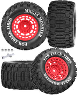 12mm Hex RC Wheel Tires for 1/16 Traxxas Mini Maxx & Mini XRT,HSP 94186,E-Revo,Losi 1/18 Mini LMT RC Crawler Car Truck