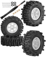 0.7 Beadlock Wheels Tires for 1/30 Axial SCX30 1/32 Redcat Ascent-32 RC Crawler Car