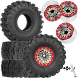 1.9 Brass Wheel Tires for 1/10 Axial SCX10 SCX10 II 90046 SCX10 III AXI03007 SCX10 Pro Traxxas TRX4 TRX6 Gen7/8 D90 VS4-10 MST CFX