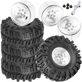 ARRCat 4PCS RC 1.9 in Wheel Tires for 1/10 Traxxas TRX4 TRX6 Axial SCX10 SCX10 II 90046 SCX10 III AXI03007 Gen7/8 D90 VS4-10