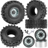 Aluminum 2.2 Wheel Tires for 1/10 Axial SCX10 SCX10 II SCX10 III SCX10 Pro Traxxas TRX4 TRX6 Gen7/8 D90 VS4-10 MST CFX