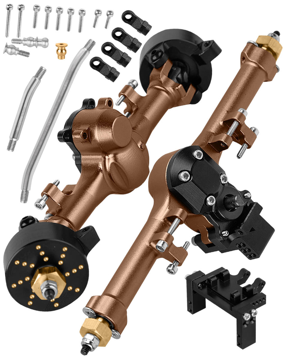 Front Rear Portal Axles (+5mm Wider on Each Side) Upgrades Part for Axial 1/24 SCX24 C10 JLU Gladiator Bronco Deadbolt 1/24 RC Crawler
