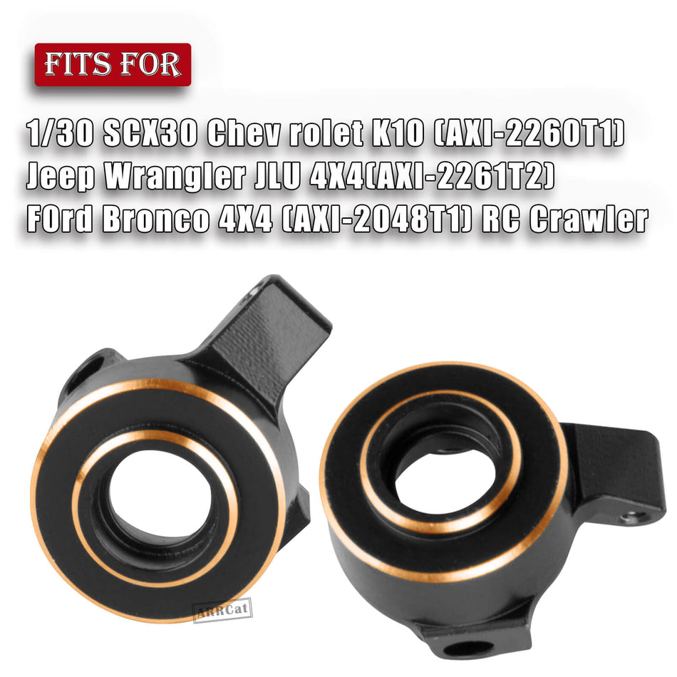 Brass Rear Hub Weights Upgrades Part for 1/30 Axial SCX30 Chevrolet K10/Jeep Wrangler JLU 4X4/Ford Bronco 4X4