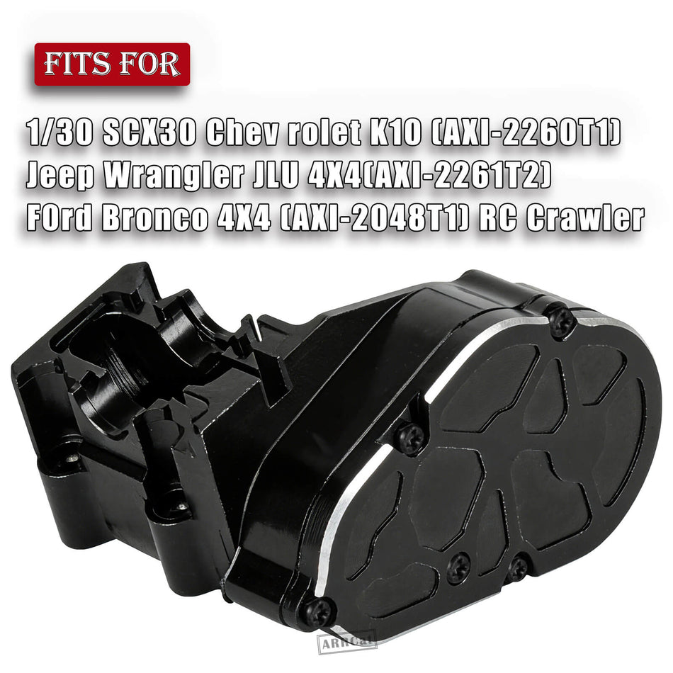 Aluminum Gearbox Case Upgrades Part for 1/30 Axial SCX30 Chevrolet K10/Jeep Wrangler JLU 4X4/Ford Bronco 4X4