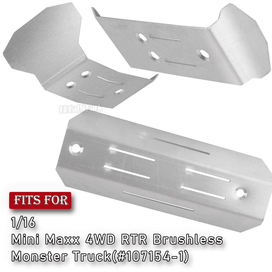 Stainless Steel Chassis Upgrades Part for Traxxas 1/16 Mini Maxx 4WD RTR Brushless Monster Truck(#107154-1)