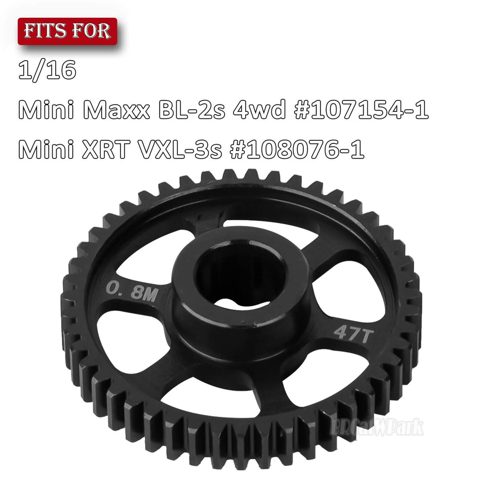 Steel 47T 0.8Mod Main Gear Upgrades Part for 1/16 Traxxas Mini Maxx 4WD RTR Brushless Monster Truck Mini XRT