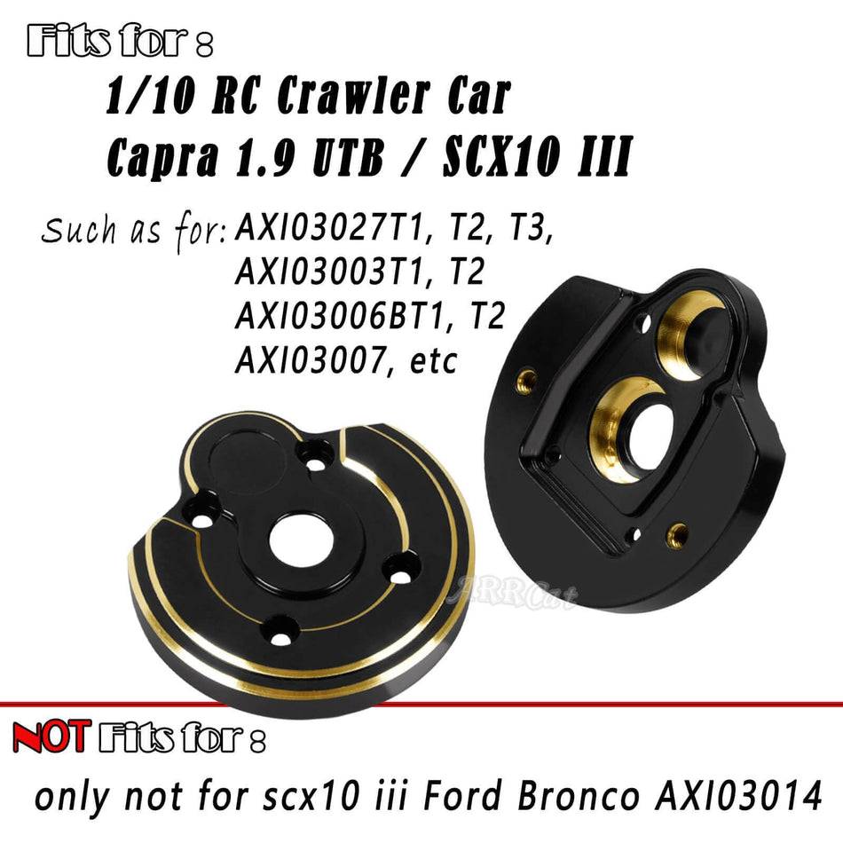 Brass Portal Covers Weights Upgrades Part for Axial Capra 1.9 UTB/SCX10 III
